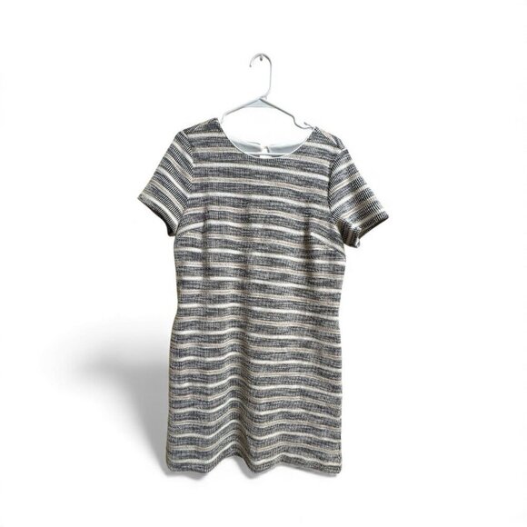 Taylor Dresses & Skirts - Ann Taylor Textured Stripe Short Sleeve Shift Dress Women’s M